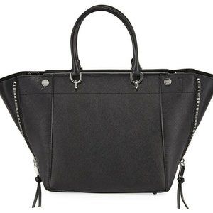 Calvin Klein Black Susan Leather Satchel NWT